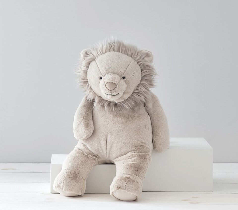 Taupe Lion Animal Plush