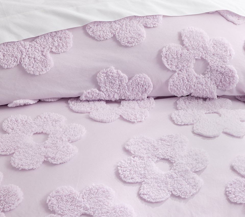 Textured Daisy Jacquard Quilt Cover & Pillowcases