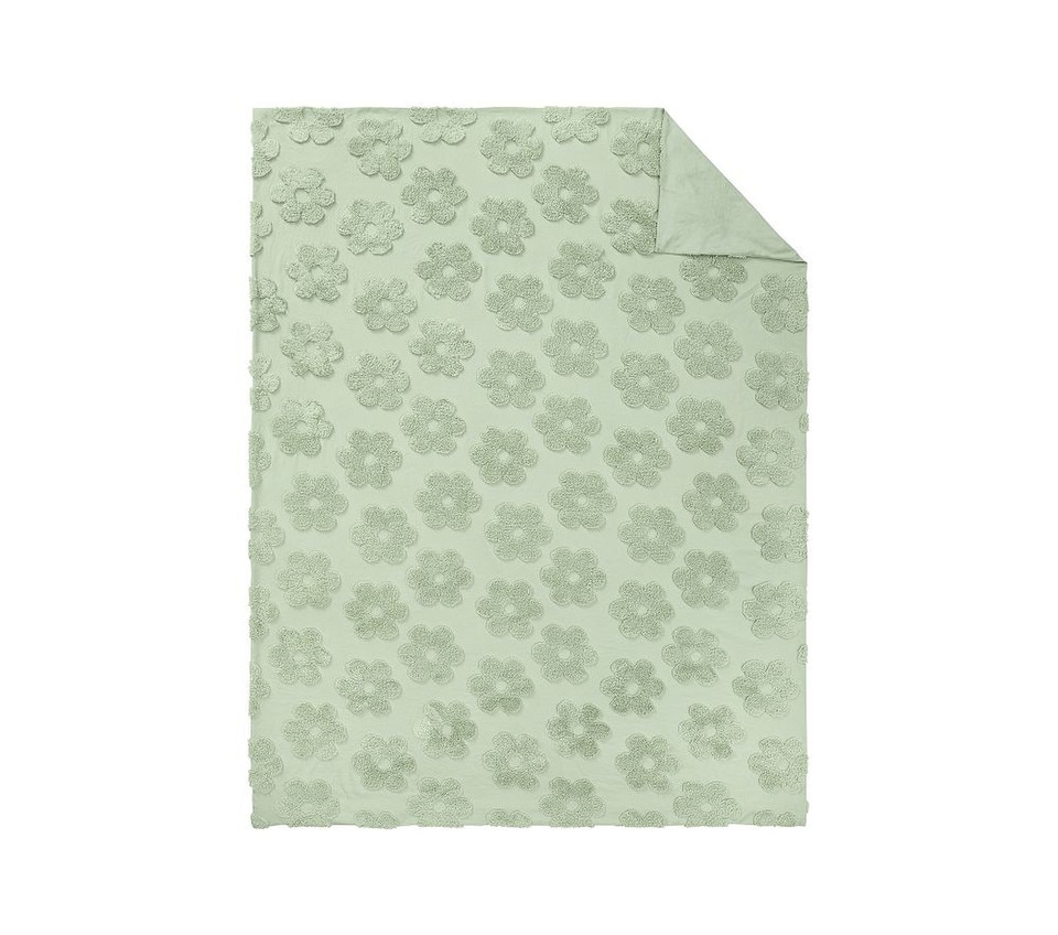 Textured Daisy Jacquard Quilt Cover & Pillowcases