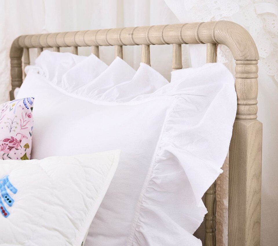 Washed Cotton Ruffle Organic Quilt Cover & Pillowcases
