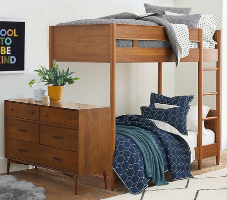 West Elm X Pbk Mid Century King Single Over Bunk Bed Pottery Barn Kids Au West Elm X Pbk Mid Century King Single, King Loft Bed