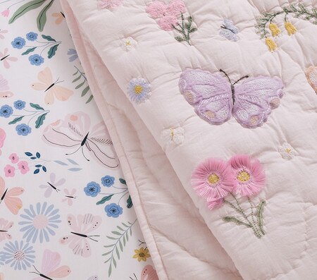 Kids Bedding Purple Butterfly Crib Bedding Set Butterfly Owl Crib